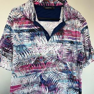 Bugatchi Neon Tropical Polo - like new
